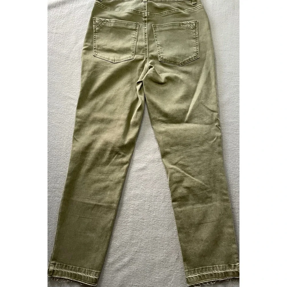 m jeans by maurices Womens Olive Green High Rise Strt Leg Utility Jeans Size 4
